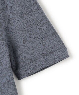 JOSEPH HOMME 新素材【洗える/通気性】ヨシタレース　レギュラーカラー半袖シャツ ネイビー系