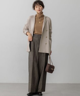 23区 【見上愛さん着用/Oggi掲載】カシミヤブレンド ニット ジャケット ベージュ系