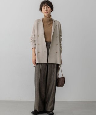 23区 【見上愛さん着用/Oggi掲載】カシミヤブレンド ニット ジャケット ベージュ系