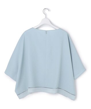 ICB L 【先行予約・WEB限定カラーあり】 FluidBackSatin クロップドブラウス サックスグレー［WEB限定］