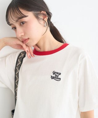 earth music&ecology 【綿100％】アソートリンガーＴシャツ Off White