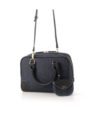 LA BAGAGERIE コットンクラシックミニボストン インディゴデニム