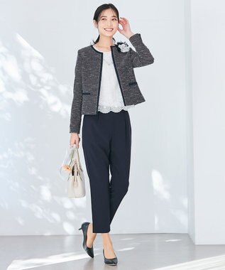 ANY SIS ツインレースフラワー コサージュ ネイビー×アイボリー