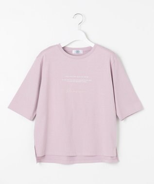 J.PRESS LADIES ロゴ Tシャツ ふじ色系
