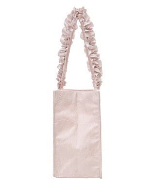 Maison de FLEUR レースフリルハンドルスクエアトートＭバッグ Pink