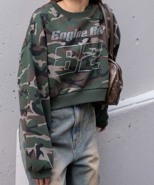 WEGO ラインストーンプルオーバースウェット 柄1