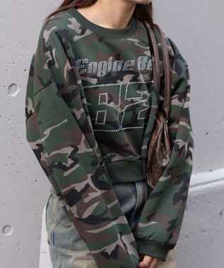 WEGO ラインストーンプルオーバースウェット 柄1