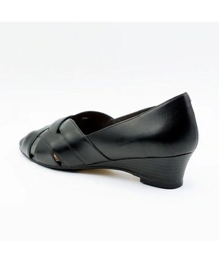 APOM モールドウエッジオープントゥパンプス45 ブラック