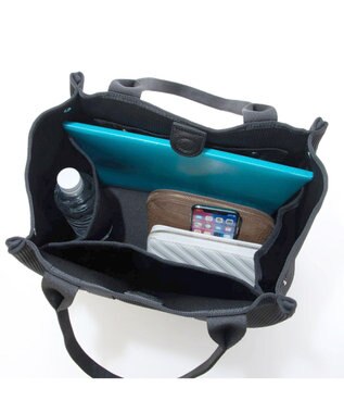 UNBILLION カシュカシュ cachecache / ジャガードニットスクエアビッグトート ブラック