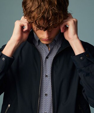 JOSEPH ABBOUD 【キングサイズ・オーガニックコットン使用】コットンプリント シャツ ネイビー系5