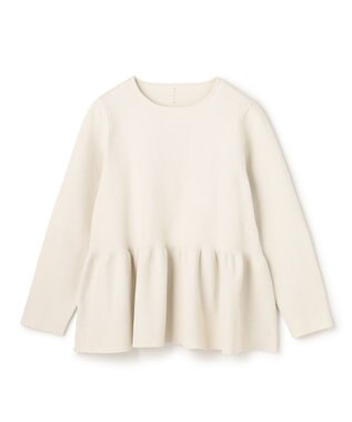 UNFILO BEAUTY FORM KNIT ペプラムセットアップ グレージュ