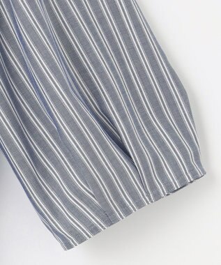 J.PRESS LADIES 【洗える】ウォッシャブルキュプラツイル タックスリーブ ブラウス ネイビー系1