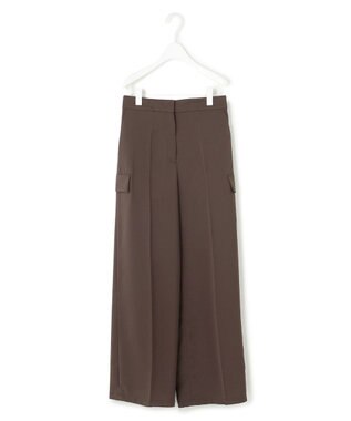 ICB 【接触冷感・UVケア・吸水速乾・防シワ・洗える】 ドレープツイル カーゴパンツ チョコレート系