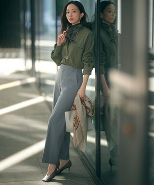 23区 バンブーハンドルトートバッグ ベージュ系