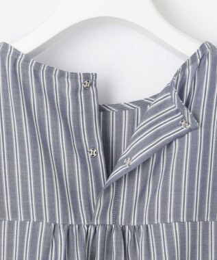 J.PRESS LADIES 【洗える】ウォッシャブルキュプラツイル タックスリーブ ブラウス ネイビー系1