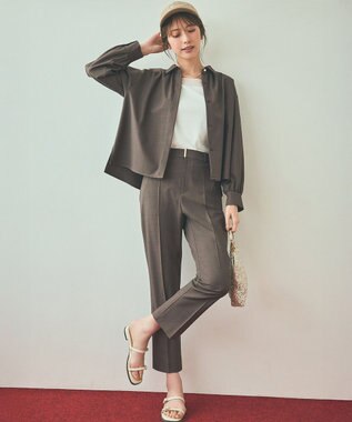 ANY SIS 【23.0~24.0cm】フェミニンフラット サンダル オフ（ストーンバックル）