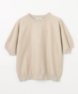 ANY 【洗濯機可/UVケア】ラメニットドルマンプルオーバー ベージュラメ