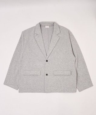 WEGO 【ユニセックス着用ITEM/MLサイズ展開】ボンディングスウェットテーラードジャケット 杢グレー