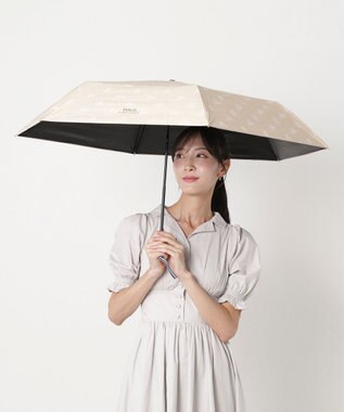 MOONBAT 【遮熱・遮光】POLO RALPH LAUREN(ポロ ラルフローレン)フローラル 花柄 晴雨兼用 雨傘  折りたたみ傘 簡単開閉 ベージュ