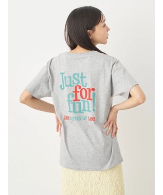 earth music&ecology Ｌｅｅ×ｅ．ｍ．ａ．ｅ　ＬＯＧＯ　Ｈ／Ｓ　ＴＥＥ Gray Mixture