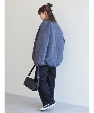 AMERICAN HOLIC キルポカスクエアステッチキルトコート Charcoal Gray