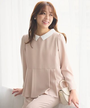 Feroux 【洗える】2WAY 美シルエット セットアップ ベージュ系