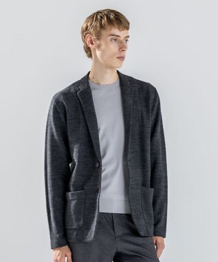 JOSEPH HOMME 【新素材】リンクスツイード　ニットジャケット グレー系