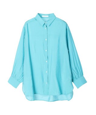 Green Parks レギュラーカラーシアーシャツ Blue Green