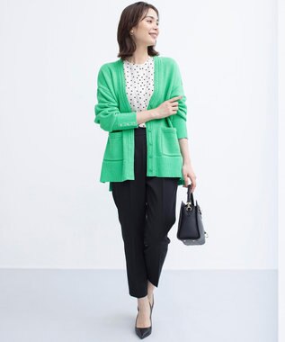 組曲 【WEB限定】SOBANEラメカーディガン グリーン系