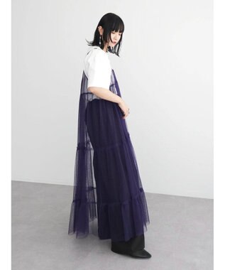 Green Parks ・ＥＬＥＮＣＡＲＥ　ＤＵＥ　２ｗａｙチュールキャミワンピ Purple