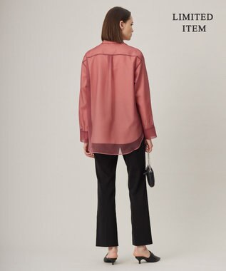 ICB 【WEB限定・洗える】キュプラハイパワーストレッチ セミフレアパンツ ブラック系