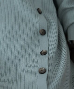 Tiaclasse L 【洗える】1枚でもレイヤード効果のあるサイドボタンチュニック ミント