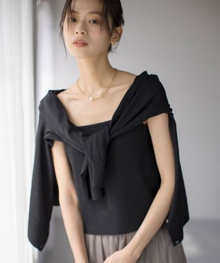 組曲 L ラメニット アンサンブル ブラック系