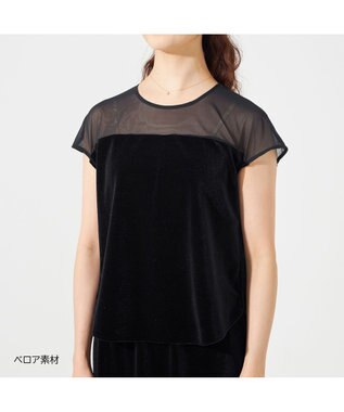 Chacott velour tops ブラック（ロベット）