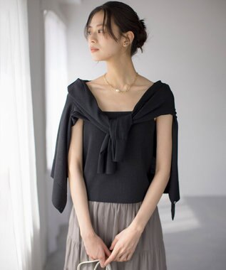 組曲 L ラメニット アンサンブル ブラック系