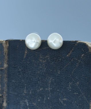 monshiro スフレガラスバロックパール イヤリング ホワイト