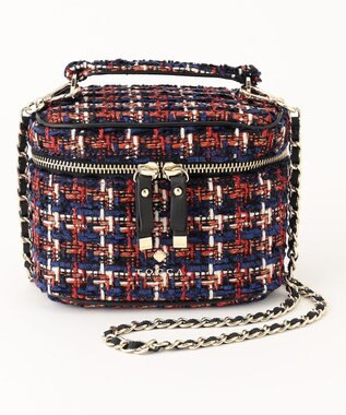 TOCCA 【ヨンアさんコラボ】PILA VANITY BAG ヴァニティ バッグ レッドツイード系