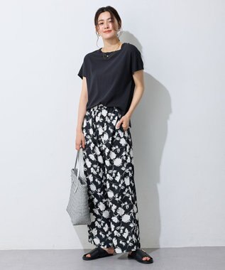 ANY 【接触冷感/UVカット/抗菌防臭/手洗い可/アンチピリング】ファンクションフレンチスリーブニット チャコール