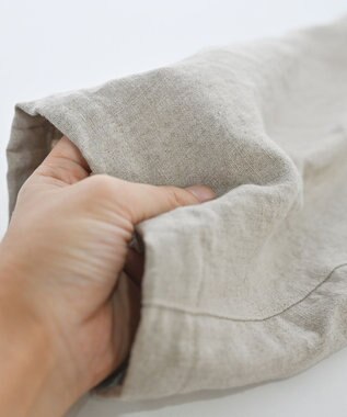 muuc 〈高品質ベルギーリネン100%〉ウエストゴムあり タックデザインスラックスパンツ ベージュ