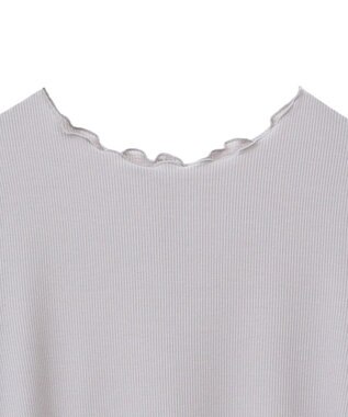 earth music&ecology リブメローショートスリーブプルオーバー Gray