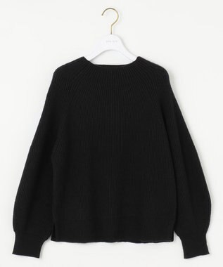 ANY SIS L 【大人百花掲載 ヨンアさん着用】冬のシャルマン ラグランスリーブ ニット ブラック