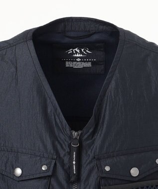 JOSEPH ABBOUD MOUNTAIN リップルサッカー ネイビー系