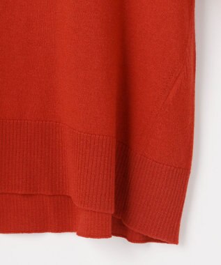 J.PRESS LADIES SOFT TOUCH WOOL Vネック ニット ブラッドオレンジ×ベージュ系