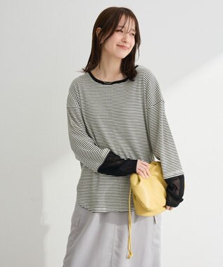 Green Parks 袖チュールリブプルオーバー