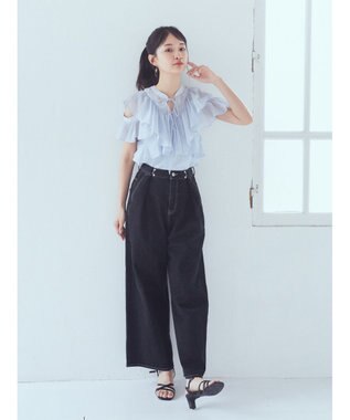 earth music&ecology ２ＷＡＹフリルブラウス Sax