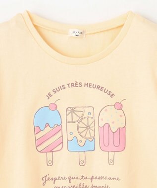 ANY KIDS 【WEB限定】7days プリント 半袖 Tシャツ クリーム×アイス