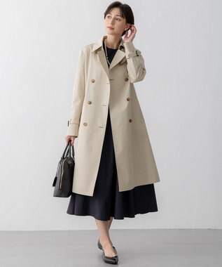 23区 【撥水加工】エアータンブラー TCギャバジン ロング トレンチコート ベージュ系