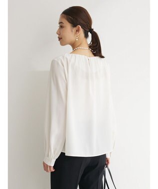 Green Parks ｅｆ－ｄｅ　ギャザーブラウス White