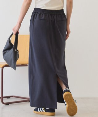 AMERICAN HOLIC 【イージーケア】ベイカータイトスカート Stripe Navy