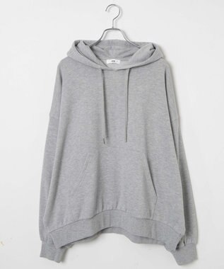 WEGO 【SCHOOLITEM】ルーズフィットプルパーカー 杢グレー